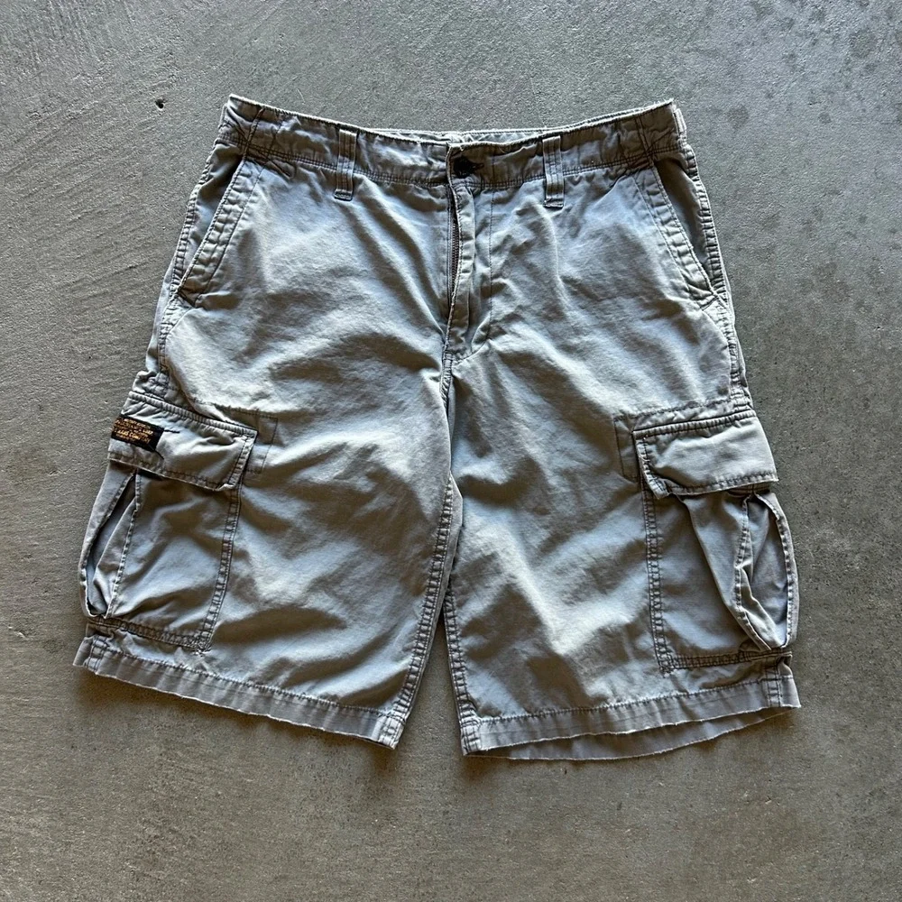 Vintage Polo Jeans Co Ralph Lauren Cargo Shorts Mens 31 Gray Military Gorpcore